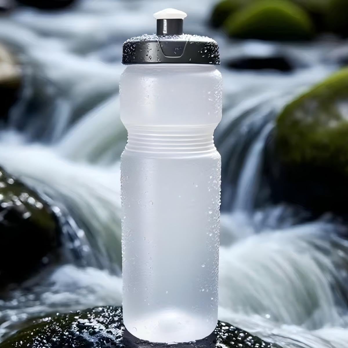 Squeeze Sports Water Bottle, 24oz Leak-Proof BPA-Free Cycling Water Bottles, Suitable for Cycling Gym Hiking Outdoor Sports.(clear)………