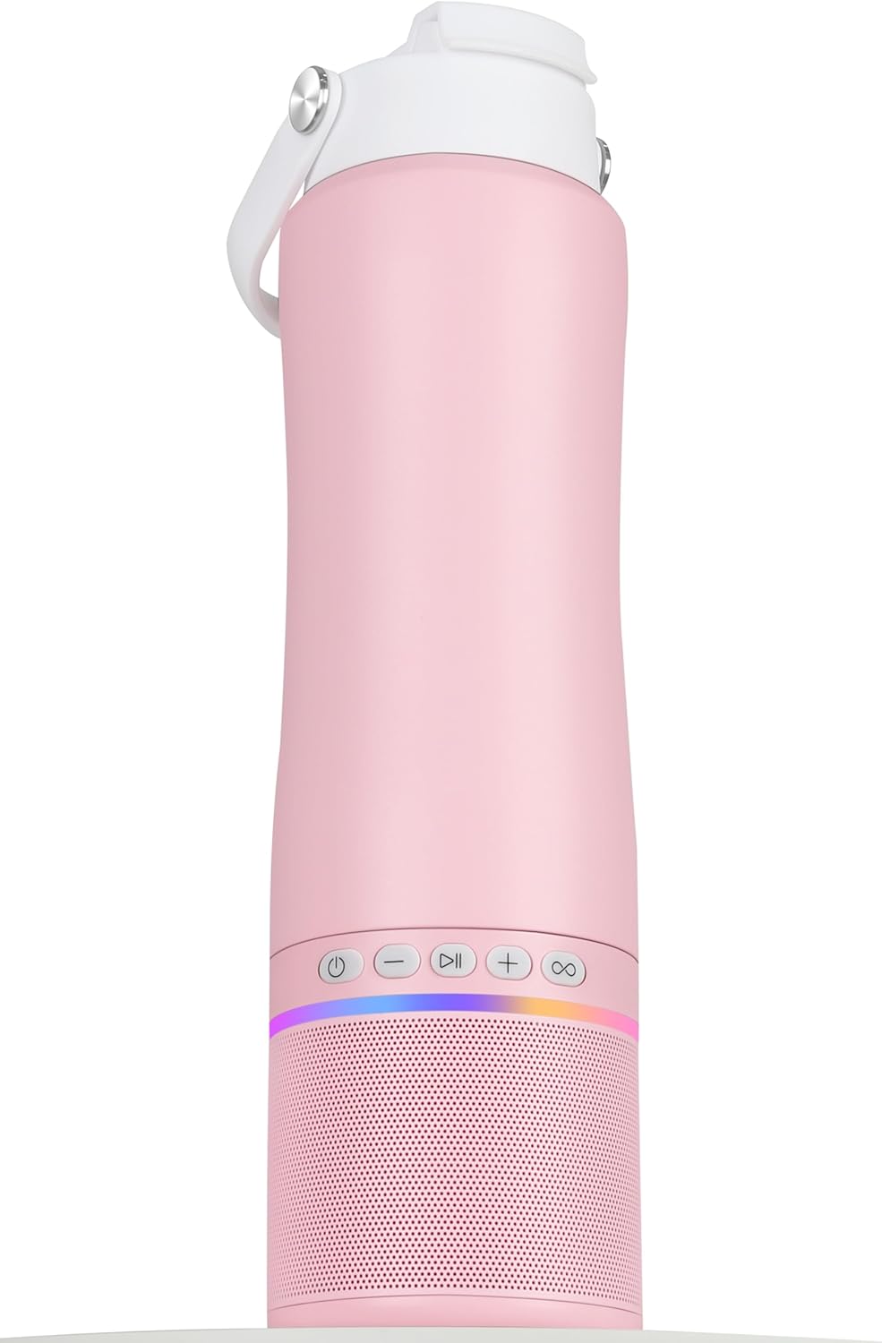 Travel Mug with Portable Bluetooth Speaker - Modular Steel Water Bottle w/Handle and Speaker, Insulated Mug for Camping Sports Beach