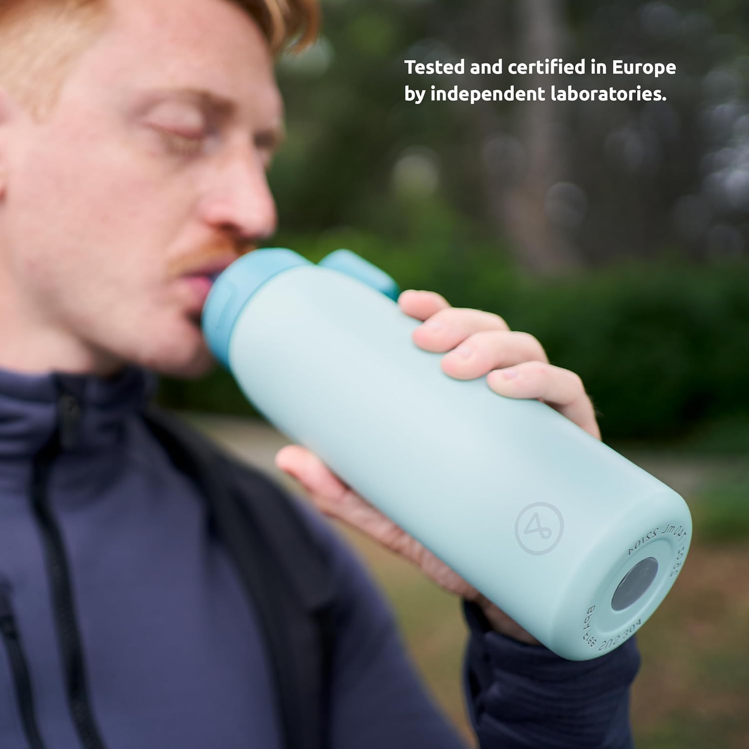 Tappwater BottlePro Adventure - Stainless Steel Water Bottle with Filter for Travel and Sports, filters 100+ unwanted substances. Non-drinking water purifier. Reusable 25oz BPA-free Bottle (Green)