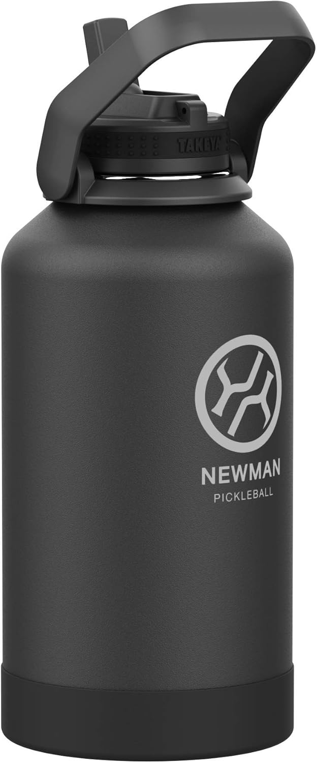 Takeya 885395530055 Actives Pickleball Insulated Stainless Steel Bottle, Spout Lid Rally Blue 40oz