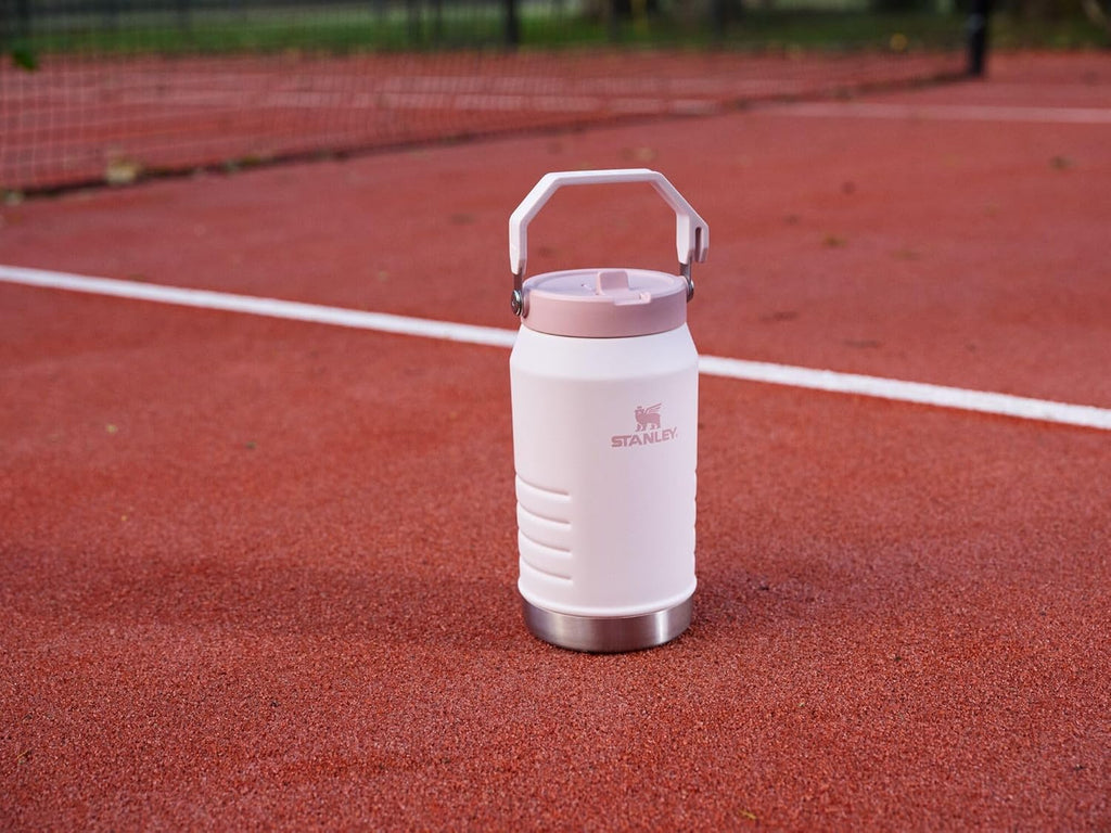 Stanley IceFlow 2.0 Flip Straw Jug with Handle 96 oz | Twist On Lid and Flip Up Straw | Leakproof for Travel and Sports | Insulated Stainless Steel |BPA-Free | Rose Quartz