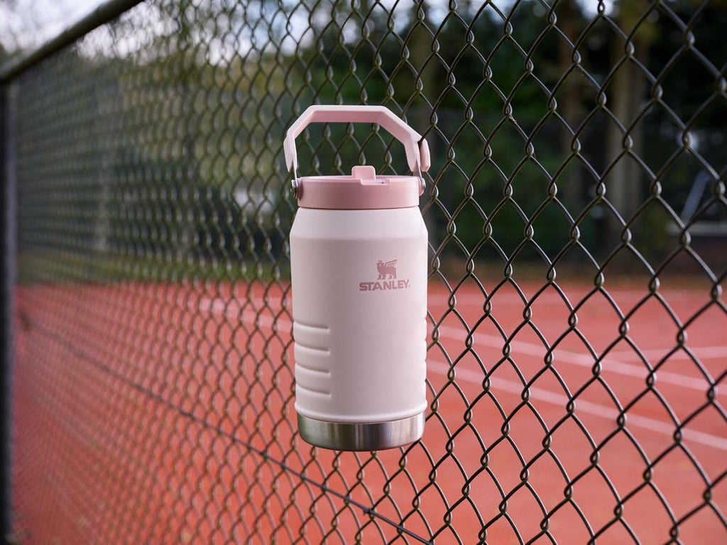 Stanley IceFlow 2.0 Flip Straw Jug with Handle 96 oz | Twist On Lid and Flip Up Straw | Leakproof for Travel and Sports | Insulated Stainless Steel |BPA-Free | Rose Quartz